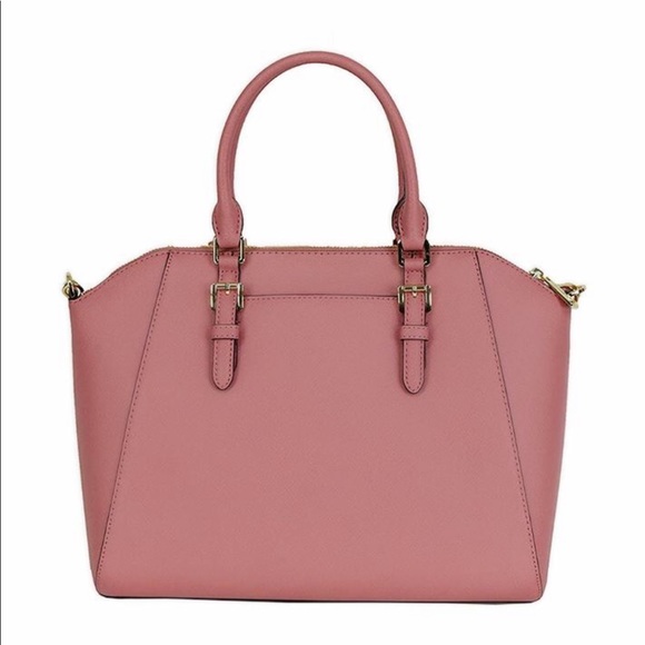 👜💕Michael Kors Large Top Zip Satchel Rose Pink - Picture 5 of 8